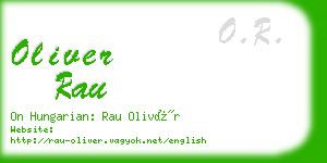 oliver rau business card